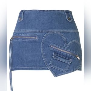 Denim Skirt with Heart shaped detail